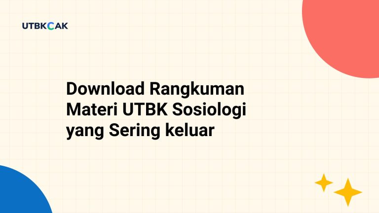 materi utbk sosiologi