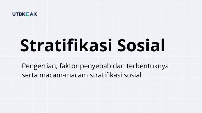 stratifikasi sosial adalah