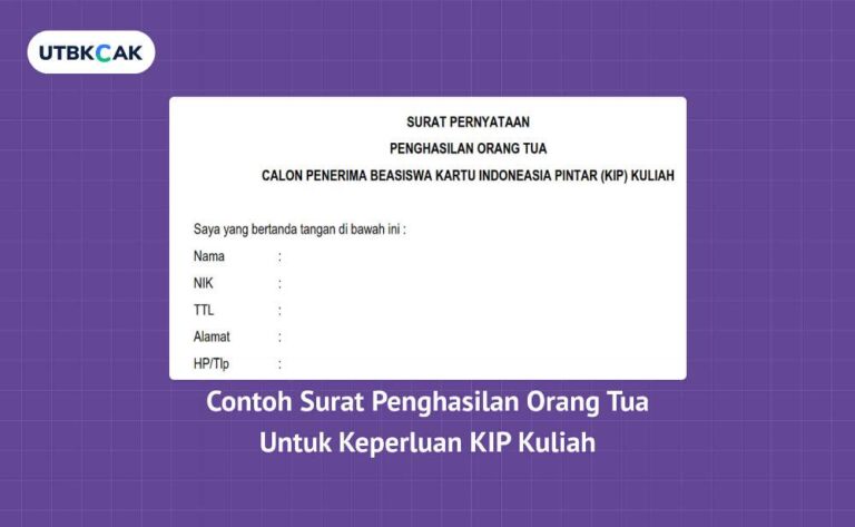 surat penghasilan orang tua