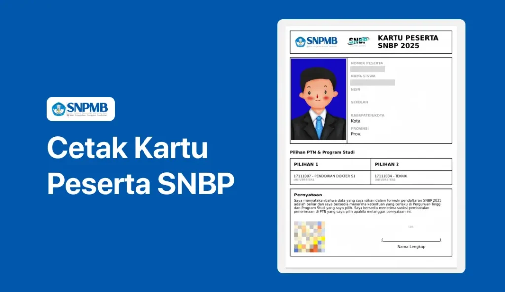Cetak Kartu Peserta SNBP