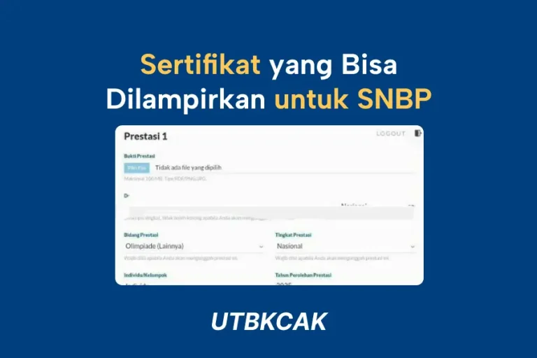 Sertifikat yang Bisa Dilampirkan untuk SNBP