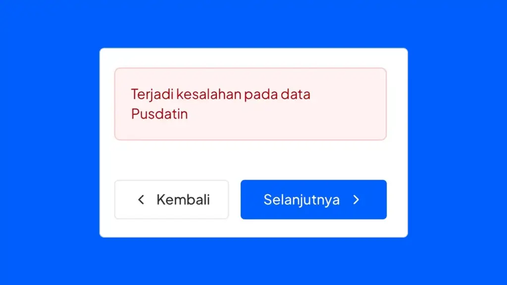 Terjadi Kesalahan pada Data Pusdatin SNPMB utbcak
