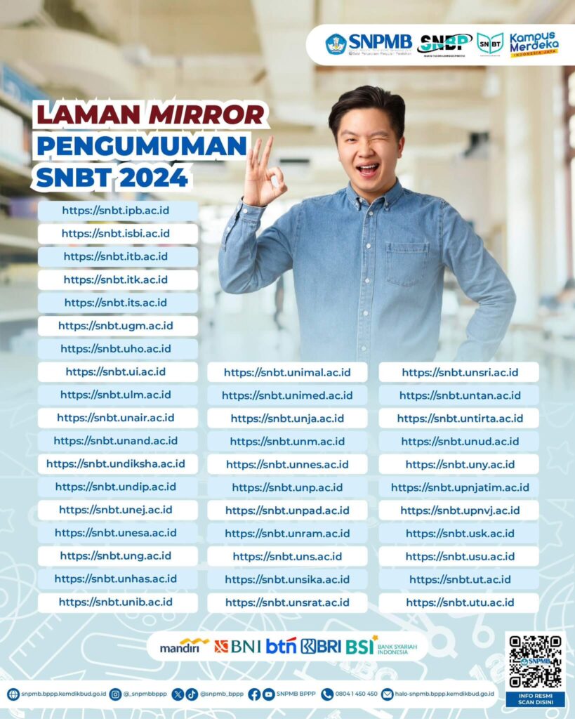 41 Laman Mirror Pengumuman SNBT 2024