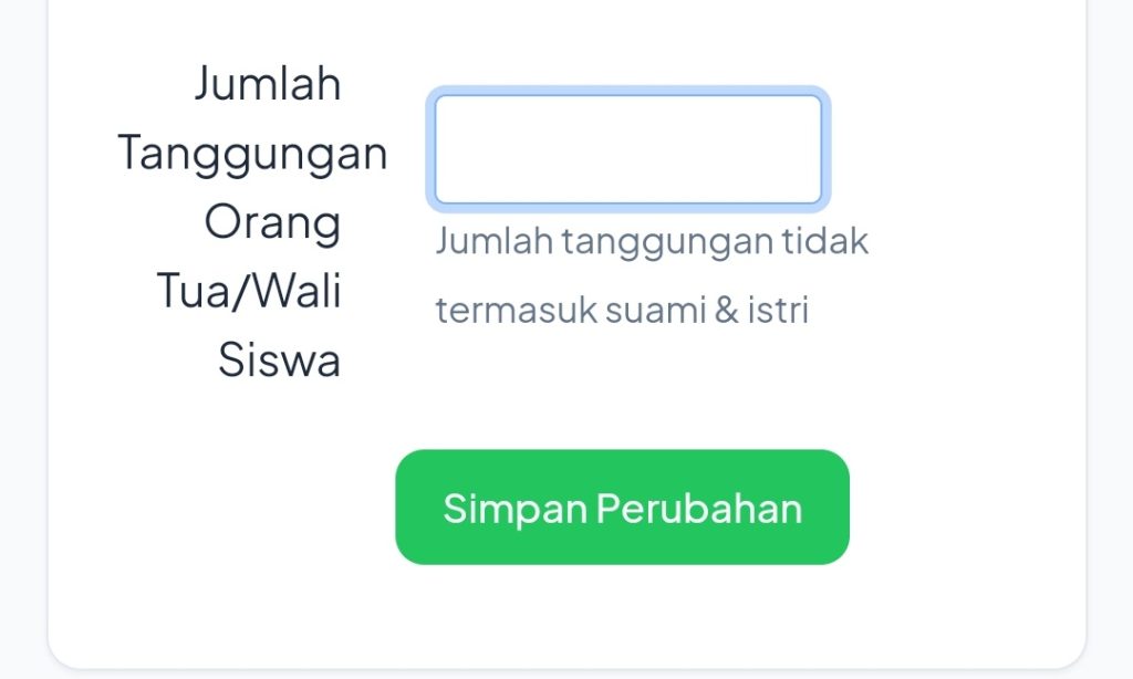 Tanggungan Orang tua SNPMB 2025