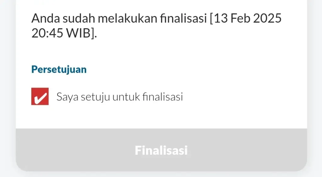 Contoh SNBP yang Sudah Finalisasi