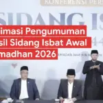 Pengumuman Hasil Sidang Isbat Awal Ramadhan 2026