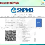Nilai Sertifikat UTBK 2026 Ada Saintek dan Soshum