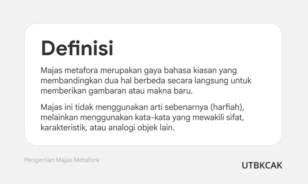 Pengertian Majas Metafora